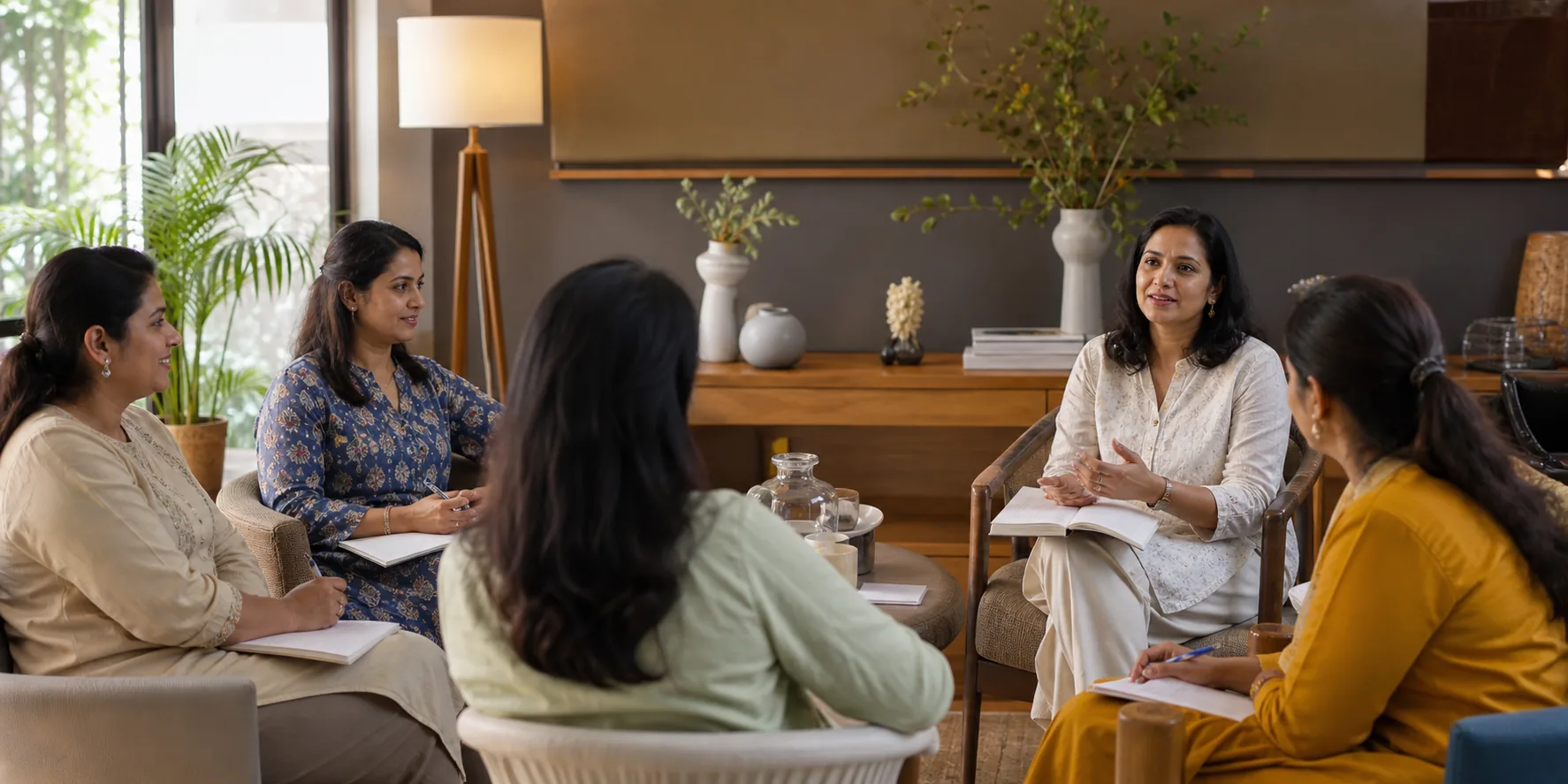 Indian women in a workshop discussion